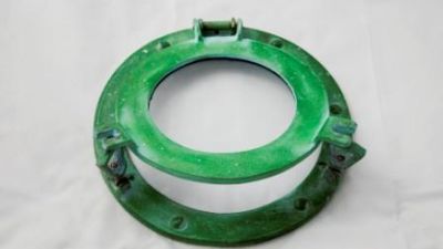 AL4859A - Porthole Mirror Aluminum Green. 9"